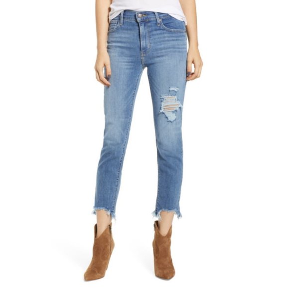 Levi's Denim - Levi's 724 High Rise Distressed Straight Jeans